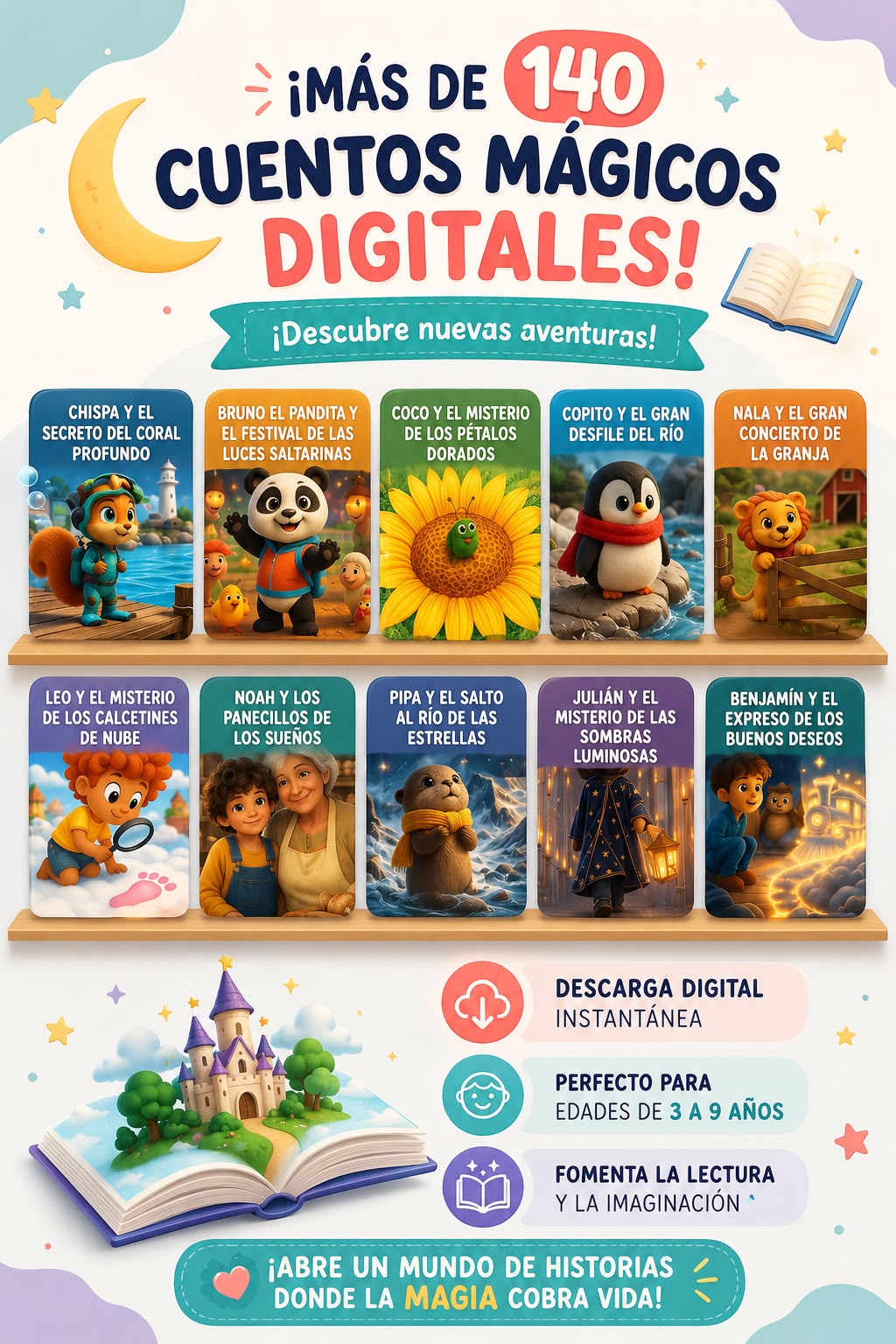 Más de 140 cuentos mágicos de Storybook para niños